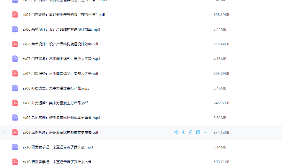 手把手教你开餐厅音频