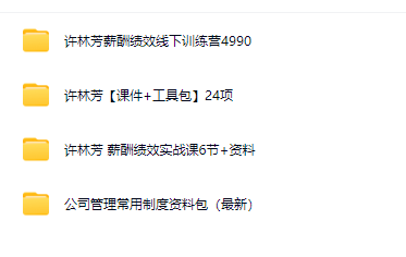 许林芳薪酬绩效2晚6小时课程+资料