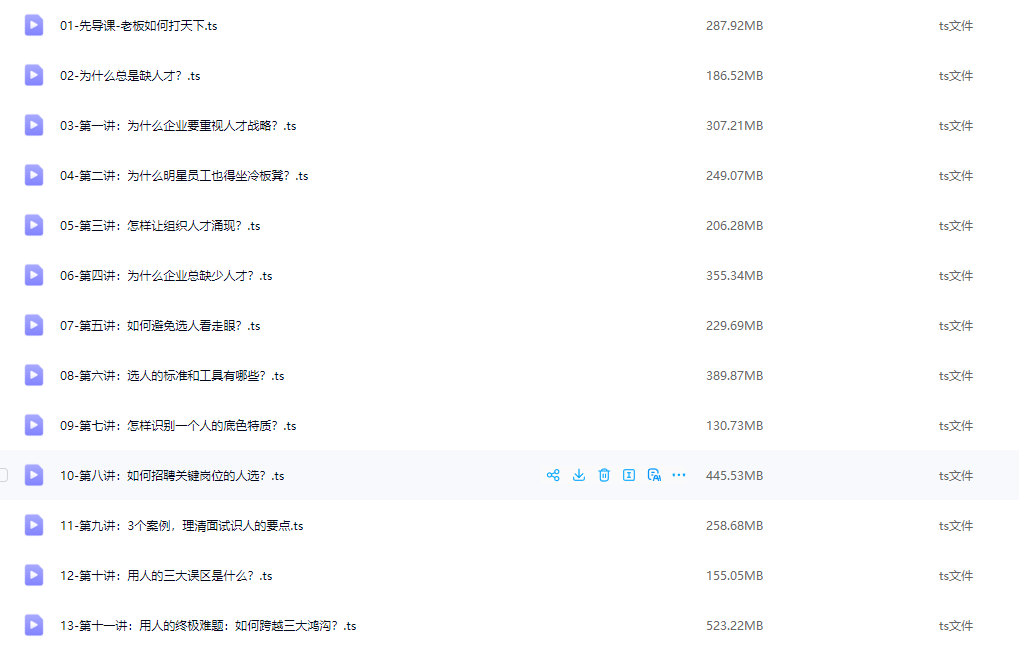 张丽俊：老板选人用人19讲【官售399元】5小时31分